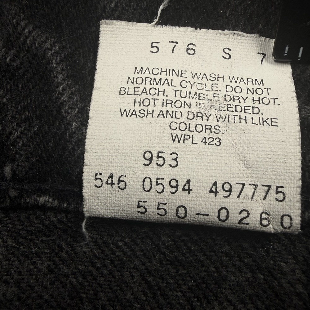 Vintage 1994 Levis 550 Jeans Mens 38x30 Black Relaxed Tapered USA Denim - Picture 8 of 13